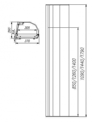Барная холодильная витрина Полюс A37 SM 1,5-1 (ВХСв-1,5 Сarboma)