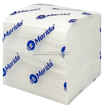 Бумага туалетная Merida ТОП листовая, 2-слойная, супербелая (40х200 листов)