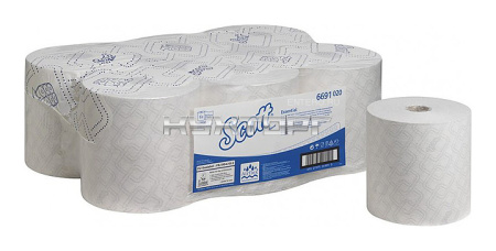 Полотенца бумажные для диспенсера Kimberly-Clark Scott Essential 6691 рулонные 35х19,8 см, 6х350 метров