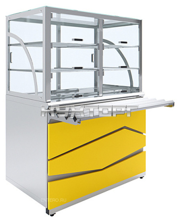 Прилавок холодильный Luxstahl ПХК (С)-1200 Premium Zigzag