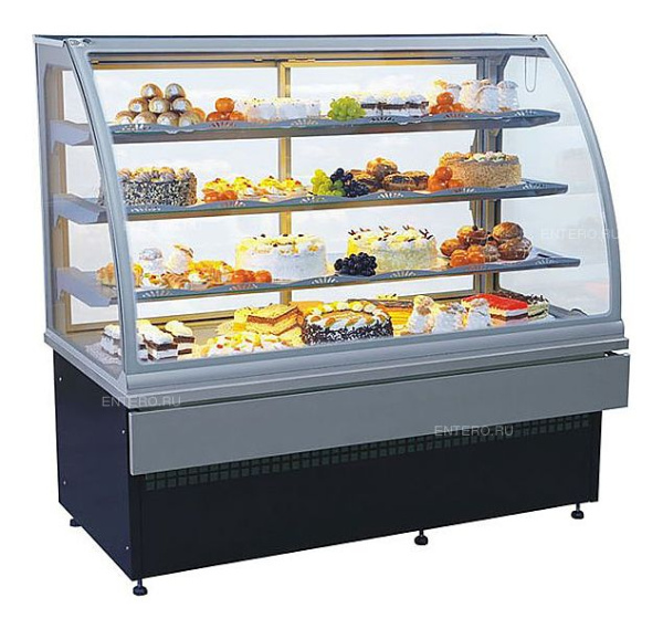 Витрина кондитерская ES-SYSTEM K CARINA 1,0 (серебро)