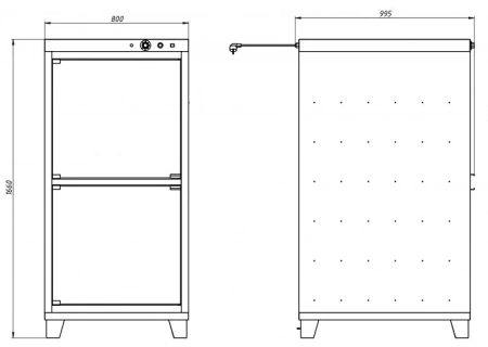 Расстоечный шкаф Grill Master РПК 1 (полностью из нержавеющей стали) (22151)