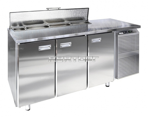 Стол холодильный для салатов Finist СХСс-600-3 (боковой холодильный агрегат)