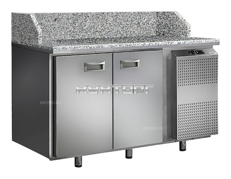 Стол холодильный для пиццы Finist СХСпцгб-700-2 (боковой холодильный агрегат) с гранитными столешницей и бортами