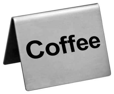 Табличка настольная P.L. Proff Cuisine TS-CF "Coffee" 5х4 см (сталь)