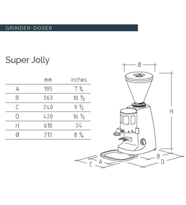Кофемолка Mazzer Super Jolly (ручной с дозатором и счетчиком порций)