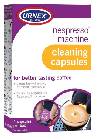 Капсулы для очистки капсульных кофемашин URNEX Nespresso 5 шт.