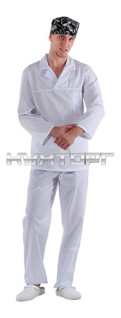 Куртка работника кухни Клен 00100, р.50, воротник белый