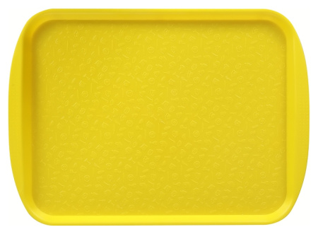 Поднос столовый Клен 7011 415х305 мм (полистирол) с ручками желтый